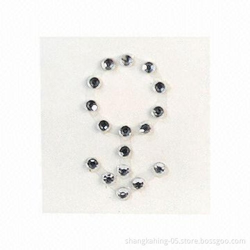 Fashionable gem/jewelry body tattoo stickers, made of nontoxic crystal/rhinestones